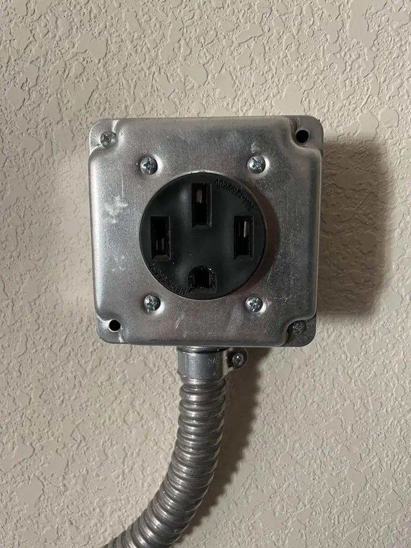 NEMA 14-50 outlet installed for Smart Home Electrical in Dock Junction